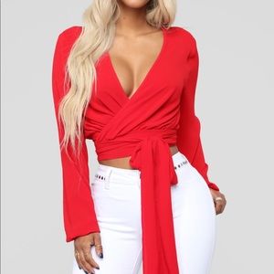 Little White Lies Wrap Top